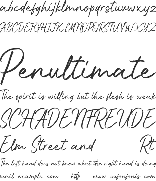 Bluehill font preview