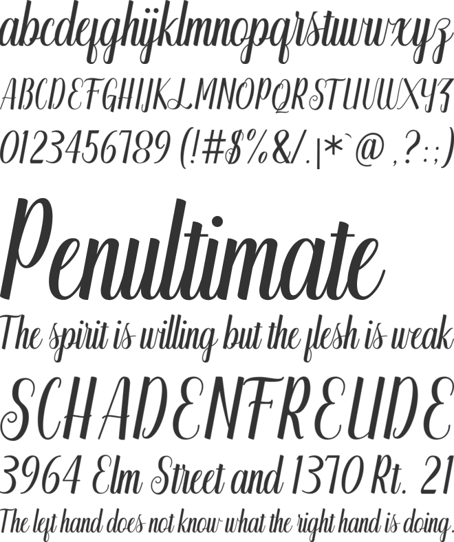 Supercup font preview