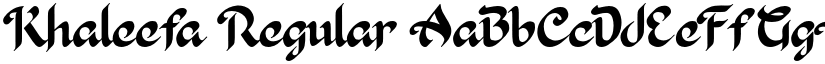 Khaleefa Regular font