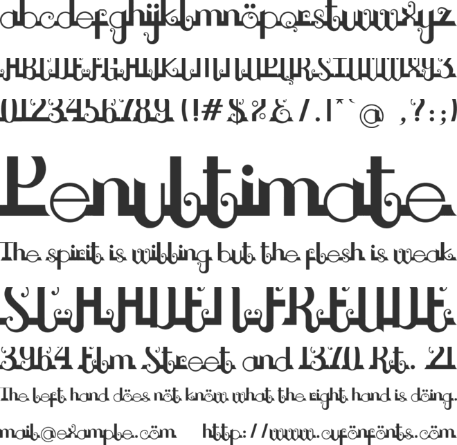 Chouphie font preview