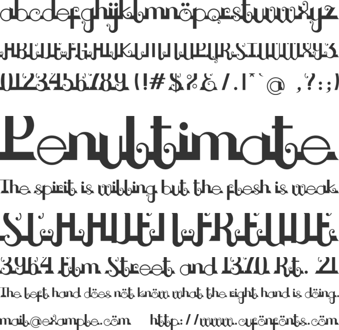 Chouphie font preview