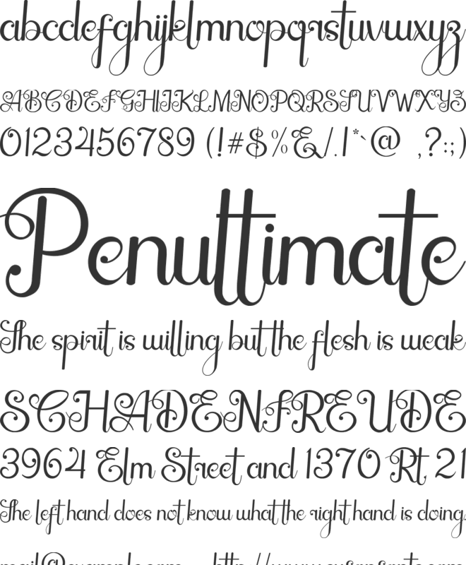 Baristha font preview