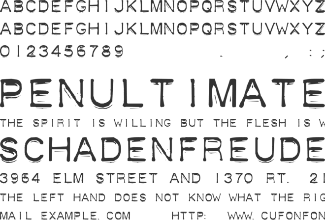 Plastique font preview