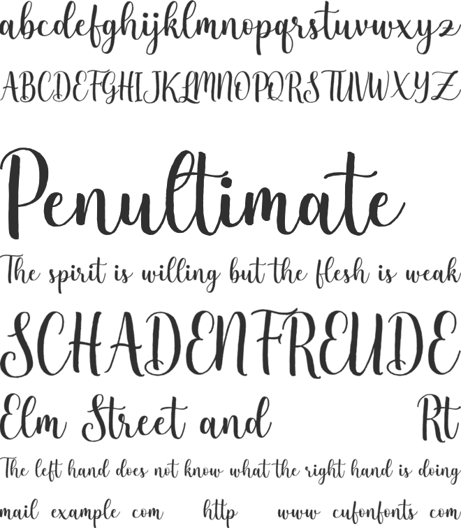 Sweetrough font preview