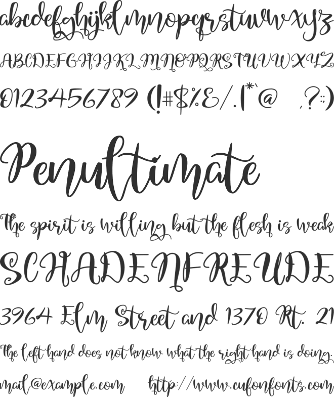 Quaked font preview