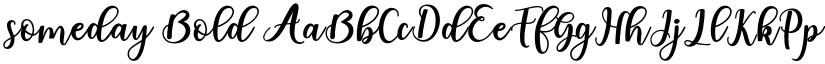 someday Bold font