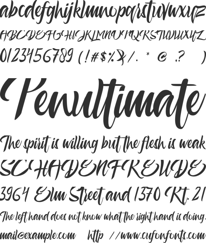 Aesthetic Gelatinate font preview
