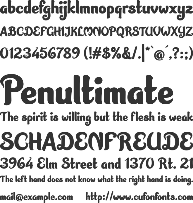 Garden Sans font preview