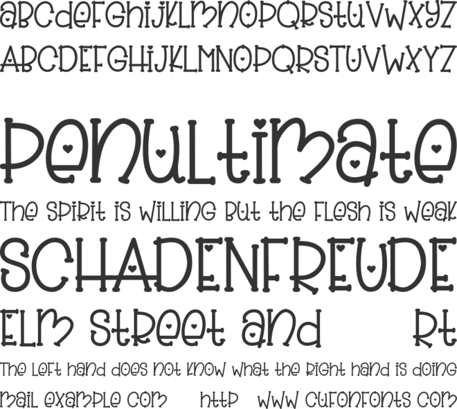 Slinky Bear PERSONAL USE font preview