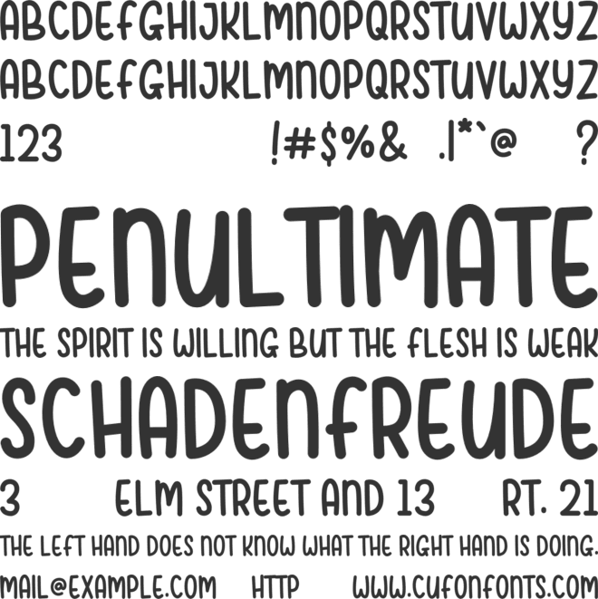 Youjelly font preview