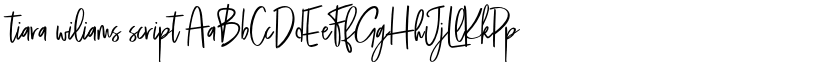 tiara wiliams script font