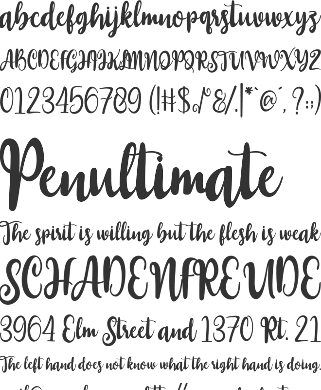 Westline font preview