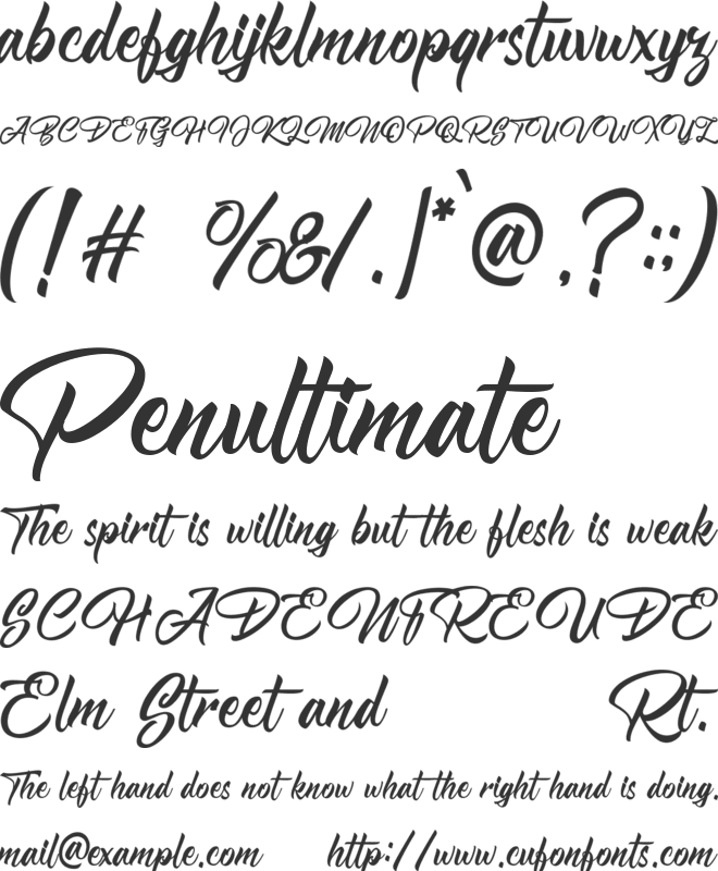 Nightfall font preview