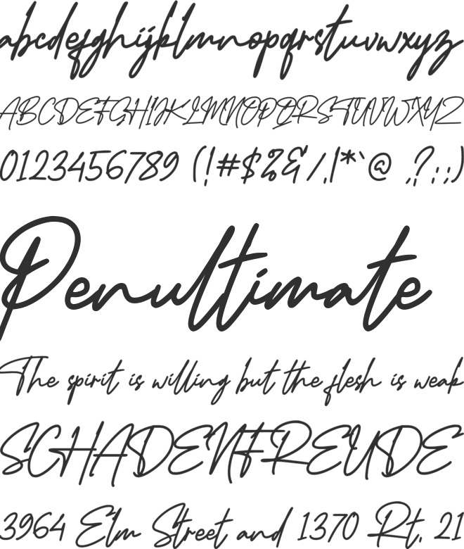 Midlestone Signature font preview