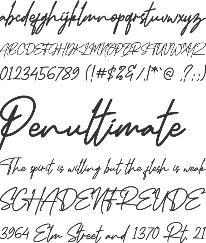 Midlestone Signature font preview