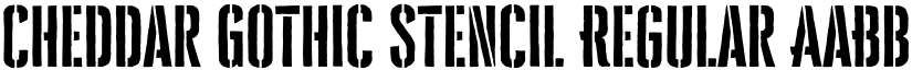 Cheddar Gothic Stencil Regular font