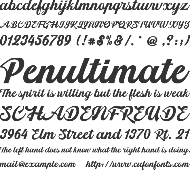 Srikandy font preview
