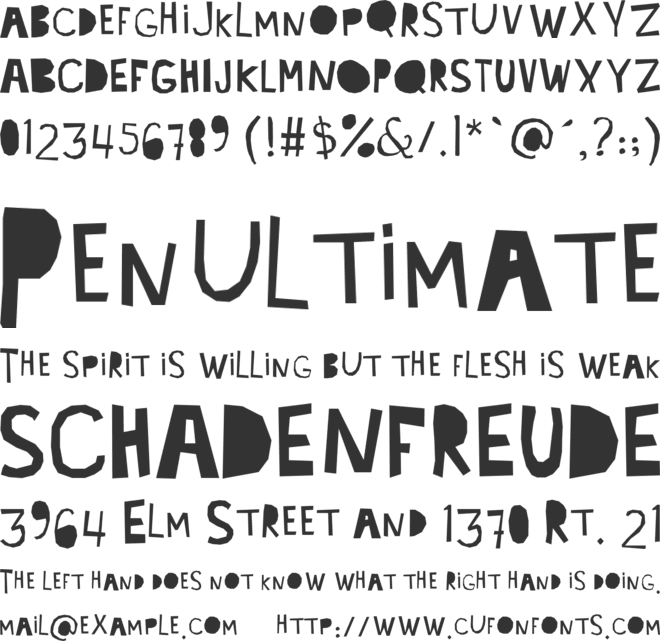 La Cabeza font preview