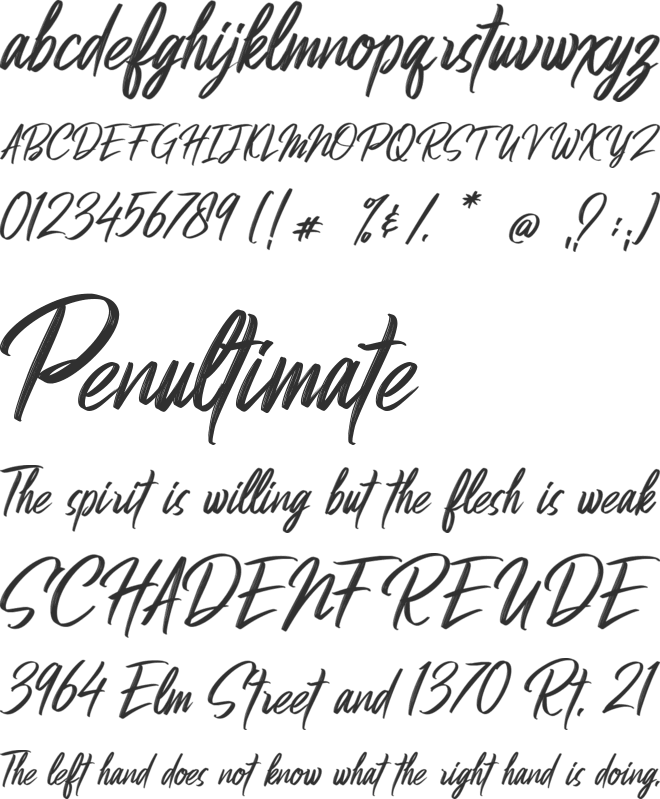Hibrush font preview
