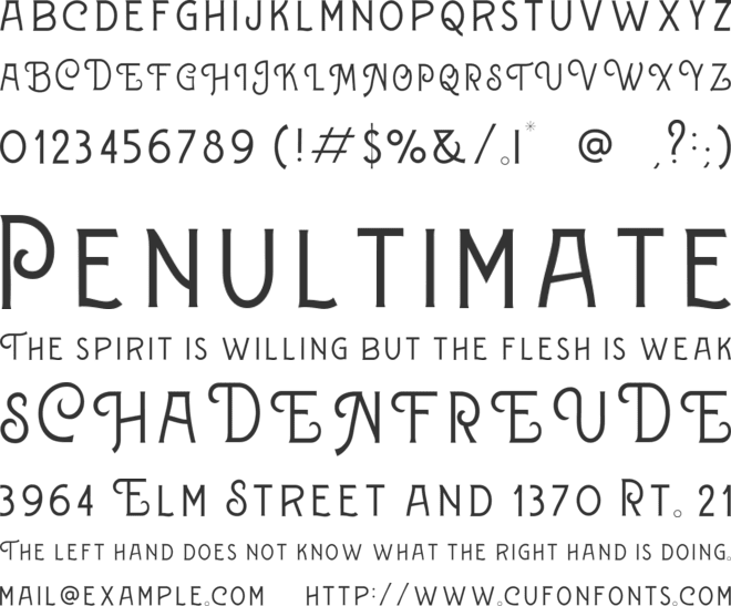 Wincosin font preview