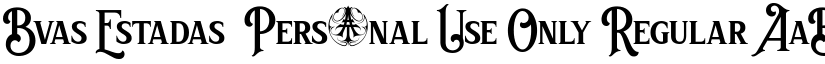 Bvas Estadas  Personal Use Only Regular font