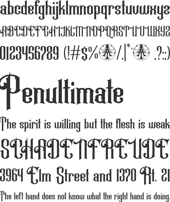 Hornbuckle Personal Use Only font preview