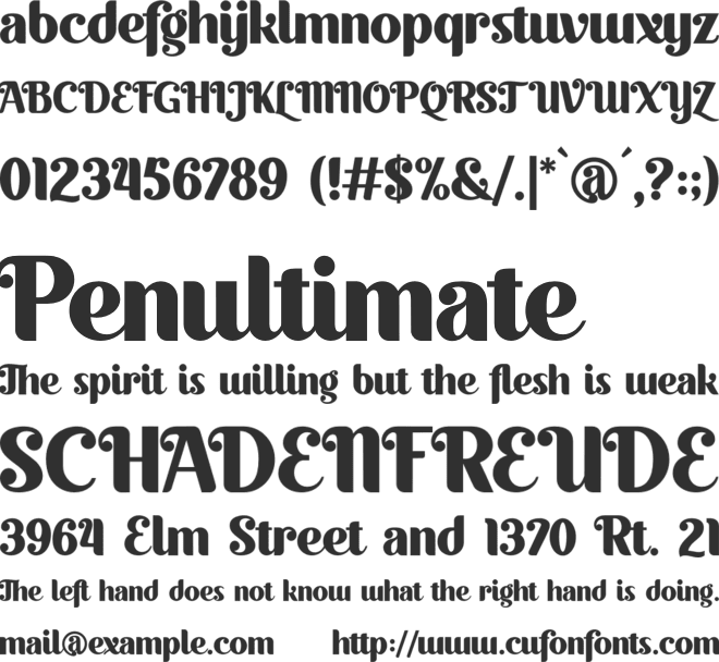 Quacker font preview