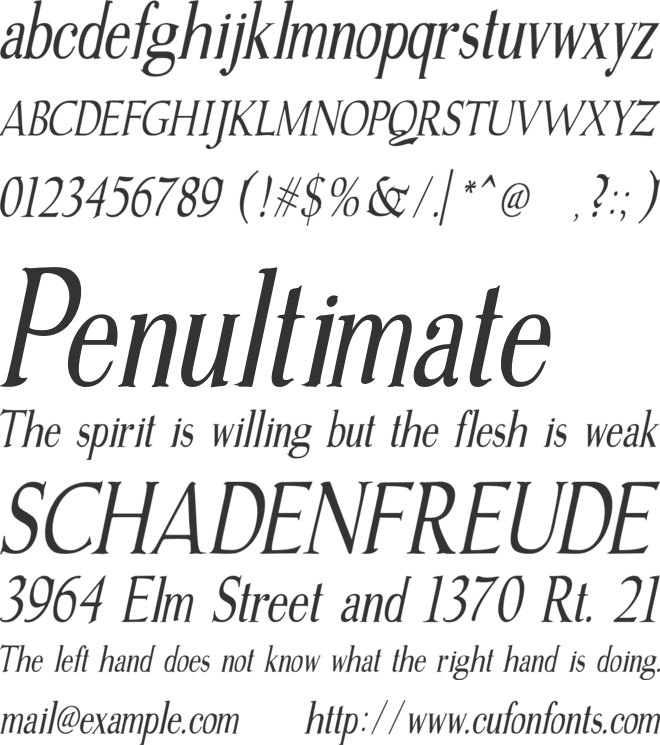 Gudvayne font preview