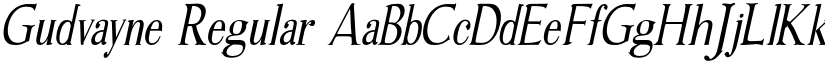 Gudvayne Regular font