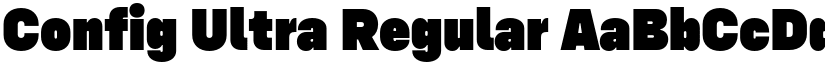 Config Ultra Regular font