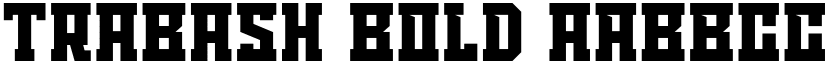 TRABASH Bold font