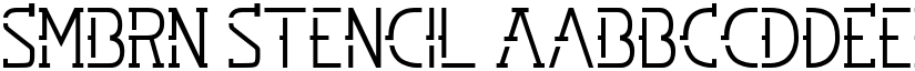 SMBRN Stencil font