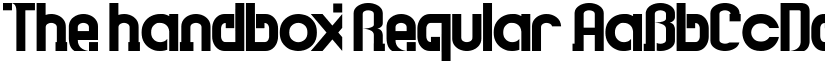 The handbox Regular font