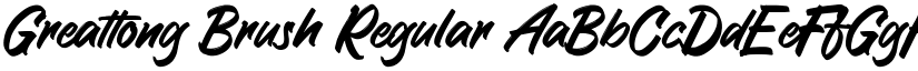 Greattong Brush Regular font