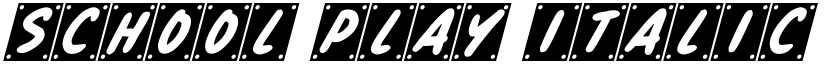 School Play Italic font
