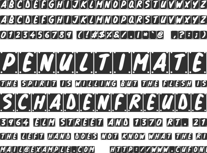 School Play font preview