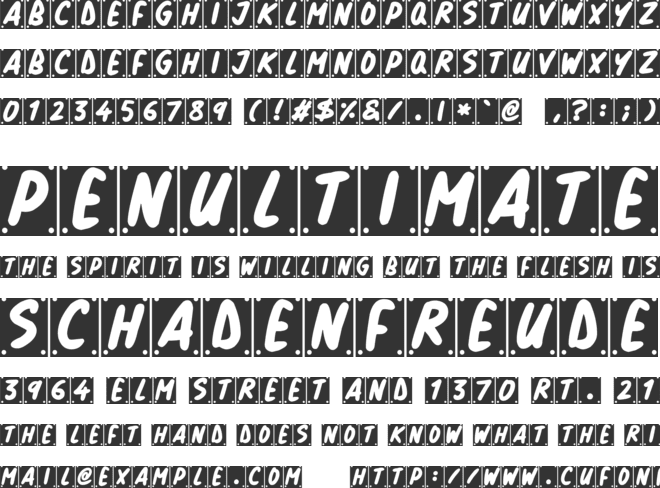 School Play font preview