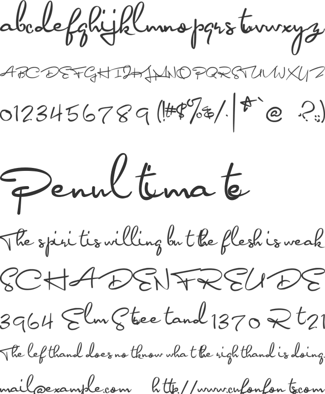Bonagea font preview