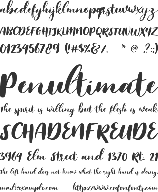 Reklase font preview