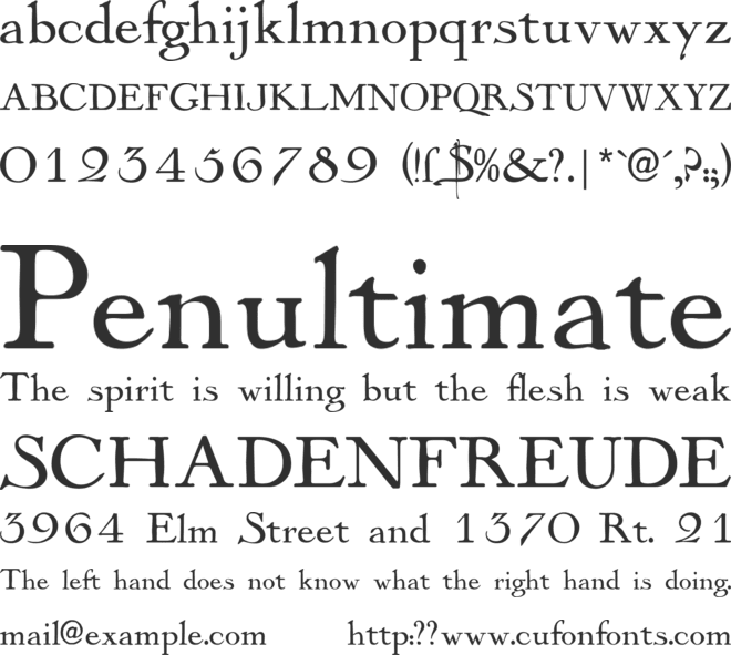 Mayflower Antique font preview
