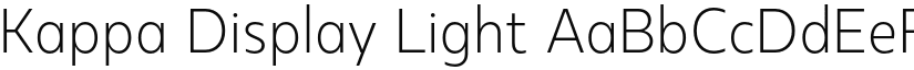 Kappa Display Light font