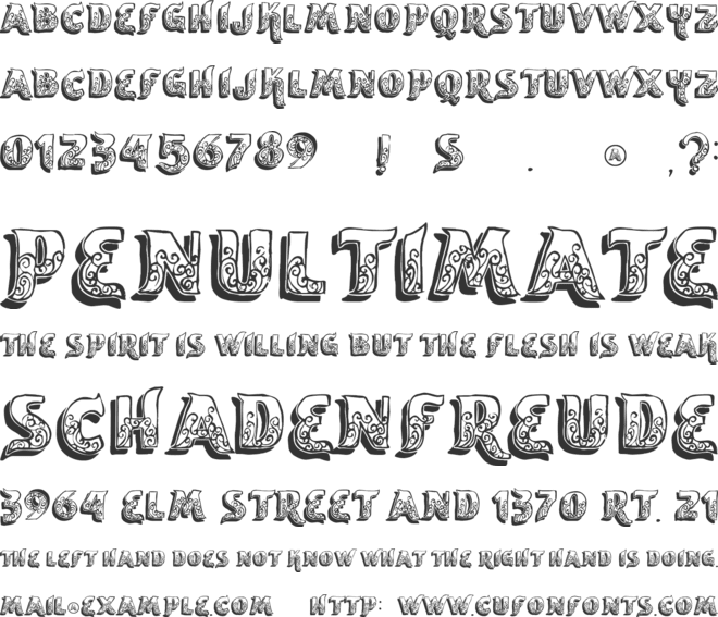 VTKS Encantar font preview