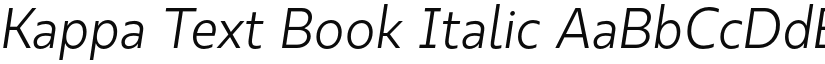 Kappa Text Book Italic font