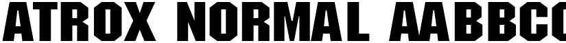 ATROX normal font
