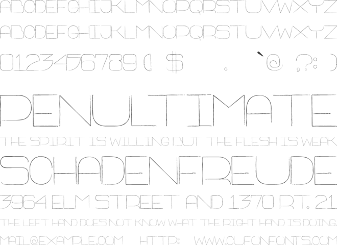 Thin Franq font preview