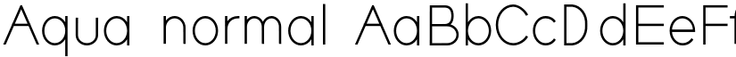 Aqua normal font