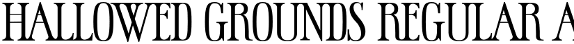 Hallowed Grounds Regular font