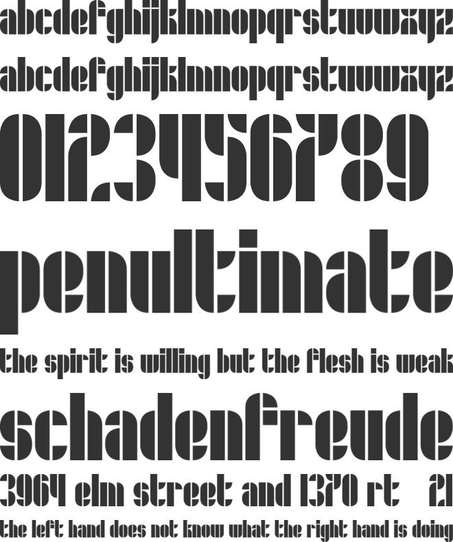 Schrofer font preview