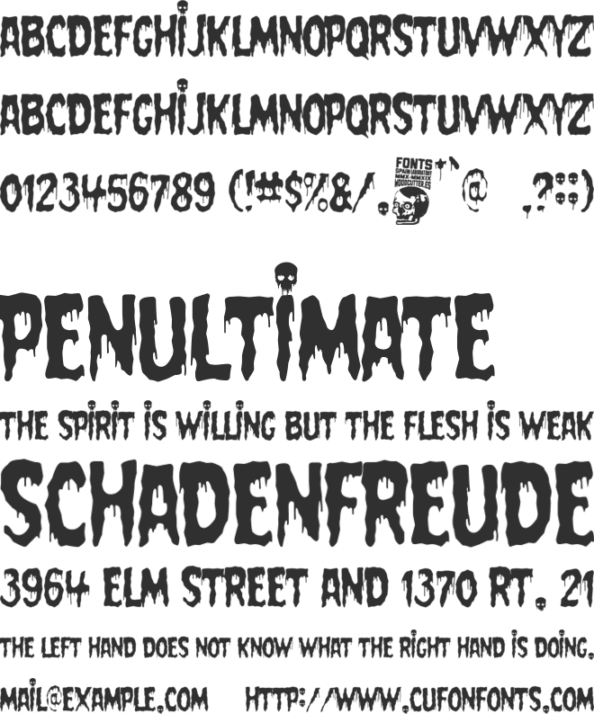 Cemetery King font preview