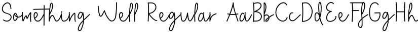 Something Well Regular font